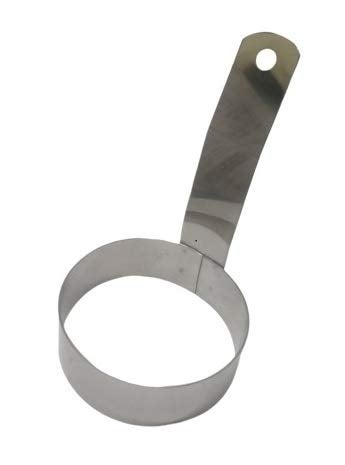 Dynore Stainless Steel Set of 2 Round Egg/Pancake Ring with Handle and Set of 6 Egg Cups - Image 2