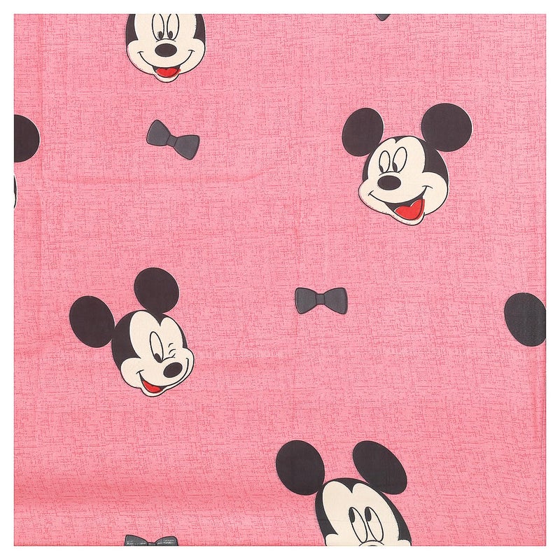 Kuber Industries Cotton Single Bedsheet with 1 Pillow Cover | Wrinkle Free Single Bedsheet for Kids Room & Bedroom | Pink - Image 5