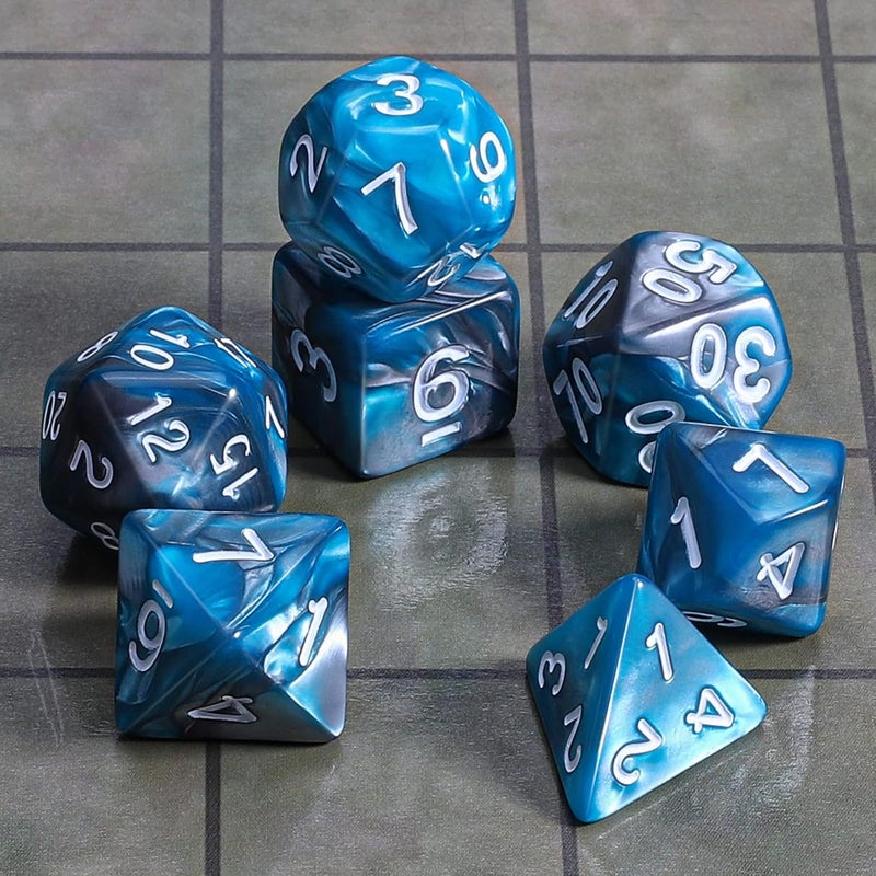 CiaraQ DND Polyhedral Dice Set with a Black Dice Bag for D&D RPG MTG Role Playing Table Games - Image 2