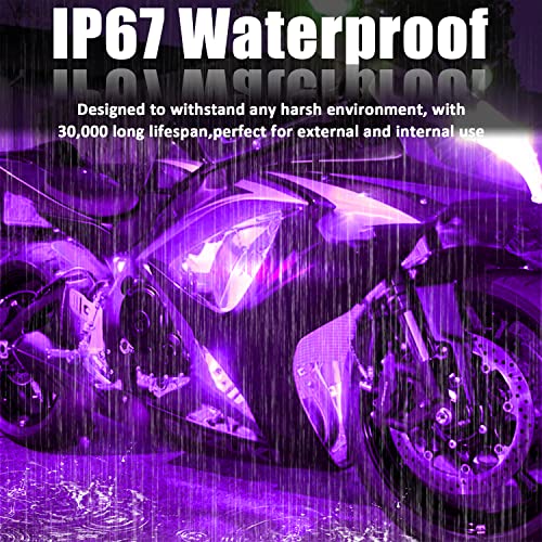 XTAUTO XT AUTO Purple 12v 15 Led 30cm Car Flexible Waterproof Underbody Light Strip Pack of 20 - Image 4