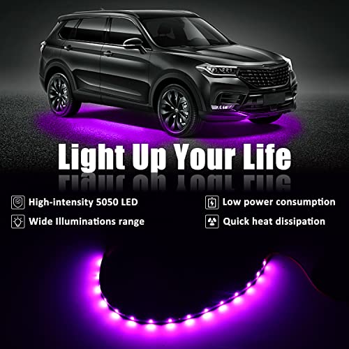 XTAUTO XT AUTO Purple 12v 15 Led 30cm Car Flexible Waterproof Underbody Light Strip Pack of 20 - Image 2