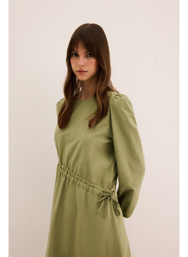 DeFacto Woman Regular Fit C Neck Long Sleeve Woven Dress  - Image 2