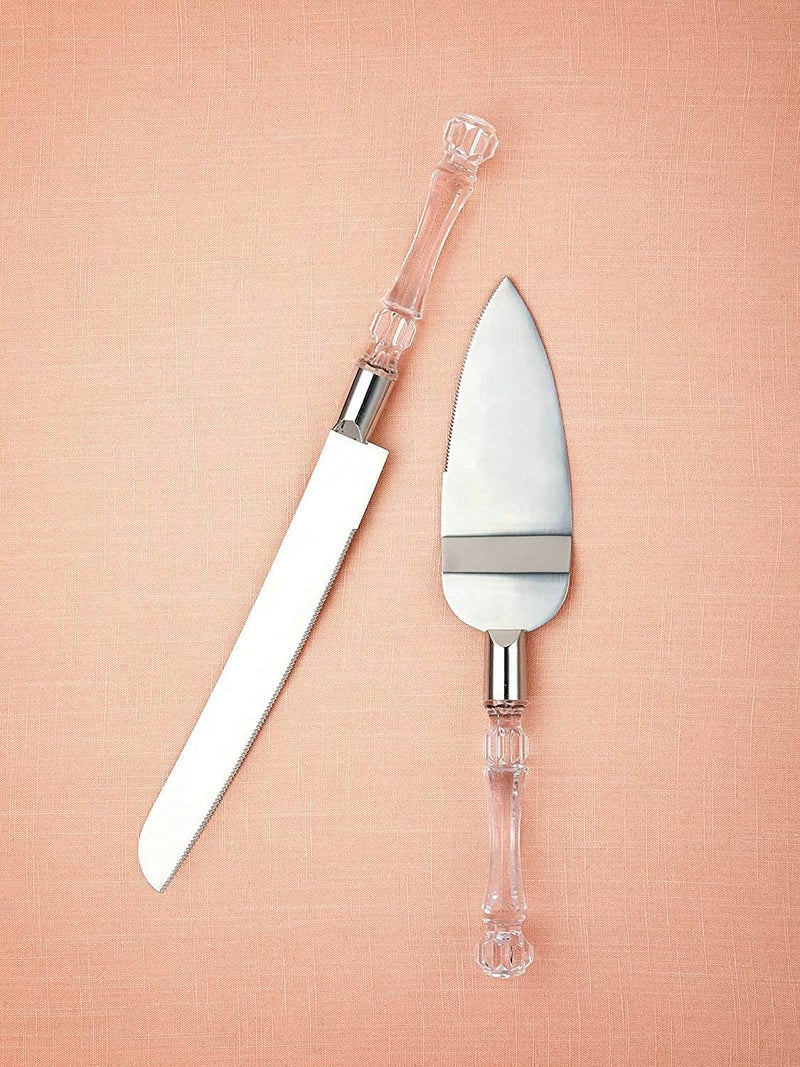 Black Olive Cake Cutter Knife with Serving Tool for Cake Fancy Designer Cake Decoration Tools with Acrylic Handle for Pizza, Cake, and Multiple Use. - Image 3