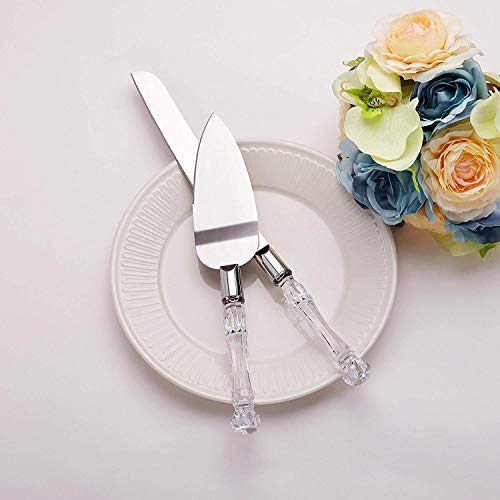 Black Olive Cake Cutter Knife with Serving Tool for Cake Fancy Designer Cake Decoration Tools with Acrylic Handle for Pizza, Cake, and Multiple Use. - Image 1