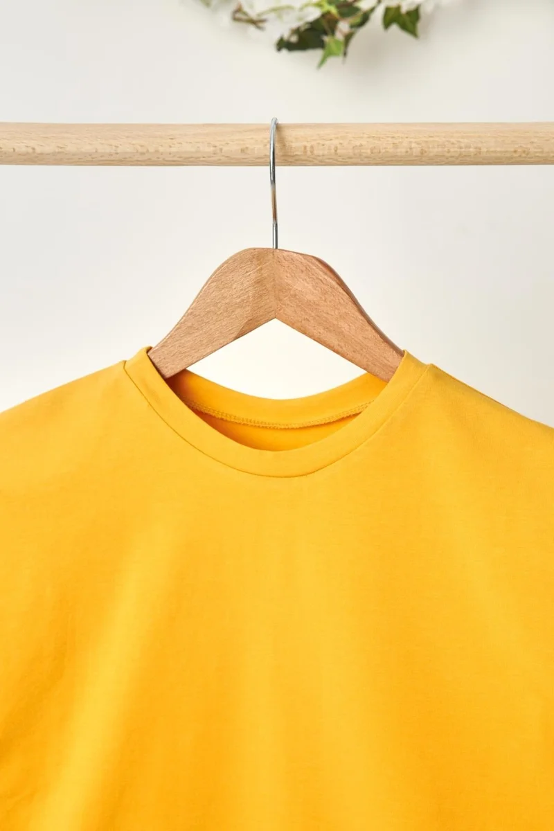 بيبيجيز Hardal Erkek Çocuk Kısa Kollu Bisiklet Yaka Terletmez, Rahat Pamuklu Penye T-Shirt