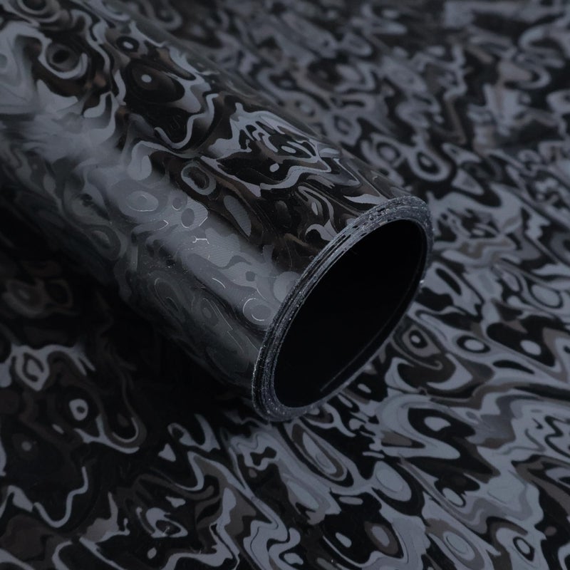 Lypumso Forged Carbon Fiber Vinyl Wrap 3D Cosmic Ghost Textured Auto Car Sticker Decal Film Sheet DIY Vehicle Paint Changing Wrap Featuring Air Release Technology Black 1ft x 5ft
