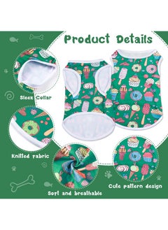Saintrygo Saintrygo 10 Pcs Lovely Puppy Shirts Print Dog Clothes Breathable Pet Cartoon Dog Shirt Clothes Sweatshirt for Dog Puppy Cat(Medium)  - Image 3