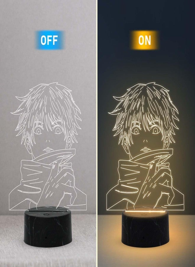 GIFTMEBAZAR 3D Illusion Anime JujutsuKaisen369 Led Desk Table Lamp with Warm White Light & USB Powered | Boy Girl Birthday Gift Room Decor Sleep Lamp | Gift for Anime Lover - Image 2