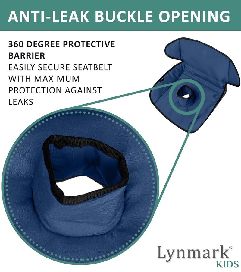 LynmarkÂ® Potty Training Car Seat Protector Cover - Waterproof Soft Piddle Pads for Toddlers and Baby Carseat - Travel-Friendly Universal Washable Liner Mat for Spills, Nappy Leaks, Accidents - Navy - Image 4