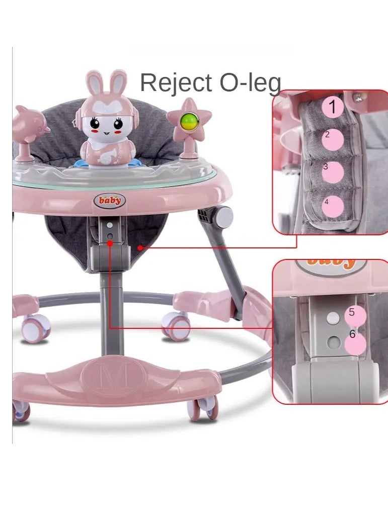 Baby Walker - Baby Walker With Toys And Music - Baby Walker - Teaching The Child To Walk - Adjustable In Height And Easily Foldable - For Teaching Children To Walk And Strengthening Leg Muscles - Anti-Roll And A Fun Babysitter, Ideal For The Child And A Designated Place For Eating - Image 1