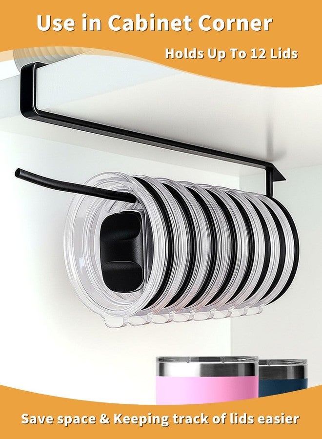 ARTLEO Tumbler Lid Organizer, Space-Saving Yeti Lid Organizer Inside Cabinet, Fit Various Water Bottle Lids, Kitchen Cabinet Corner Organization and Storage, Yeti Tumbler Accessories 2Pack - Image 2