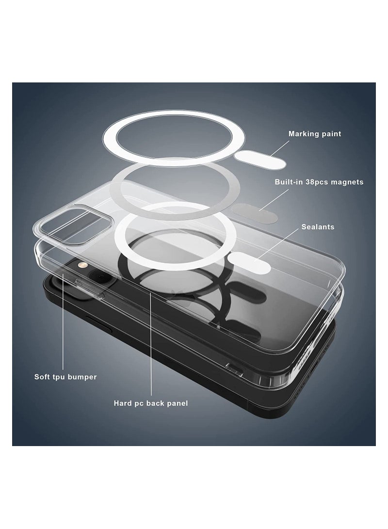 Compatible with iPhone 14 Plus clear Phone Case, Ultra-Thin Anti-Fall Anti-Scratch Anti-Yellow Silicone Protective Cover, for Magsafe Charger - Image 3