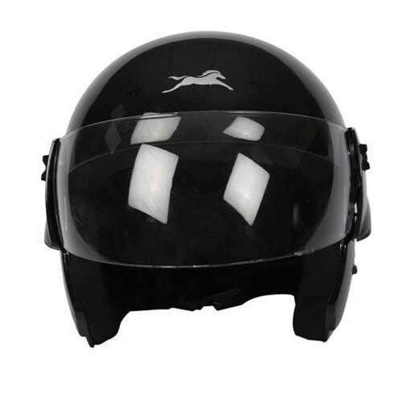 TVS Half Face Motorcycle Helmet, ISI DOT Certified, Clear Visor, Black, Size Large - Image 5