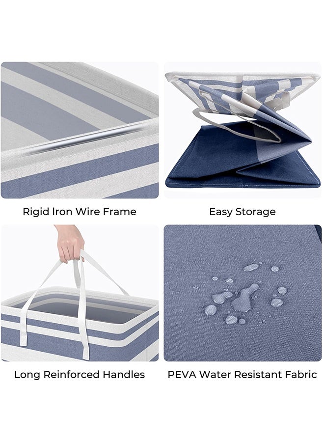 TaqwaMart 2-Pack Large Laundry Basket, Waterproof, Freestanding Laundry Hamper, Collapsible Tall Clothes Hamper with Extended Handles for Clothes Toys in the Dorm and Family (75L) - Image 2