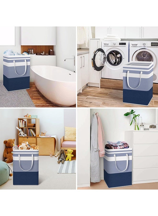 TaqwaMart 2-Pack Large Laundry Basket, Waterproof, Freestanding Laundry Hamper, Collapsible Tall Clothes Hamper with Extended Handles for Clothes Toys in the Dorm and Family (75L) - Image 5