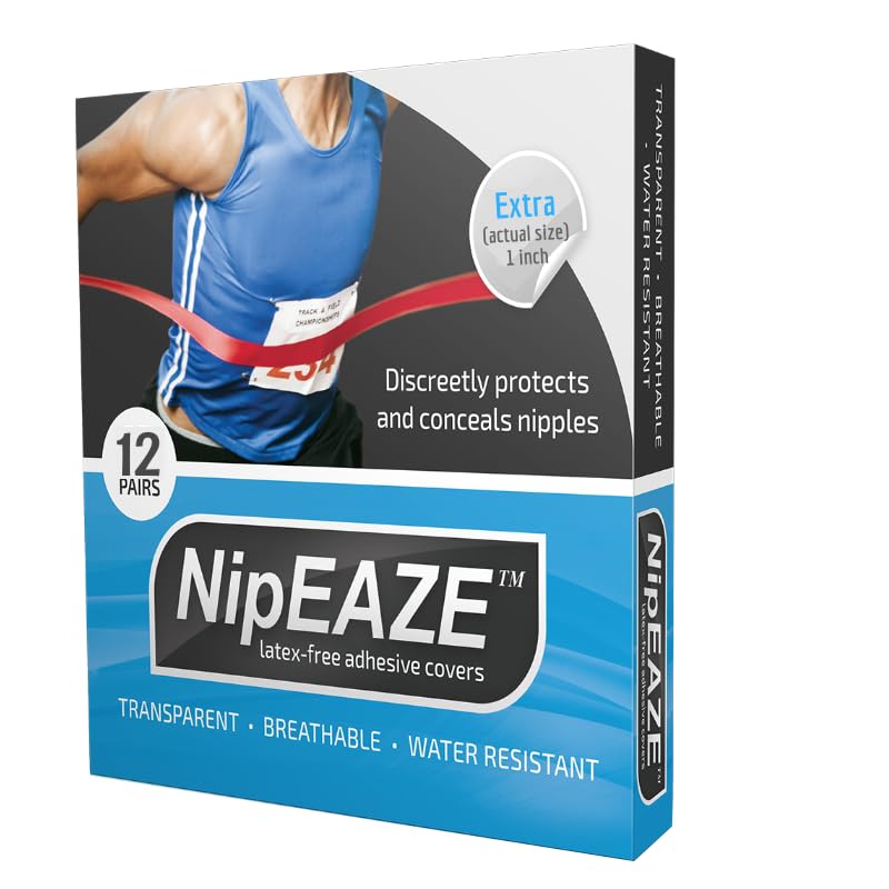 NipEaze - The Original Sports Nipple Cover - Mens Nipple Covers 24Pcs(12pairs), Nipple Chafing Prevention,1pack, Size Extra - Image 1