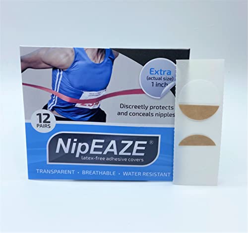 NipEaze - The Original Sports Nipple Cover - Mens Nipple Covers 24Pcs(12pairs), Nipple Chafing Prevention,1pack, Size Extra - Image 2