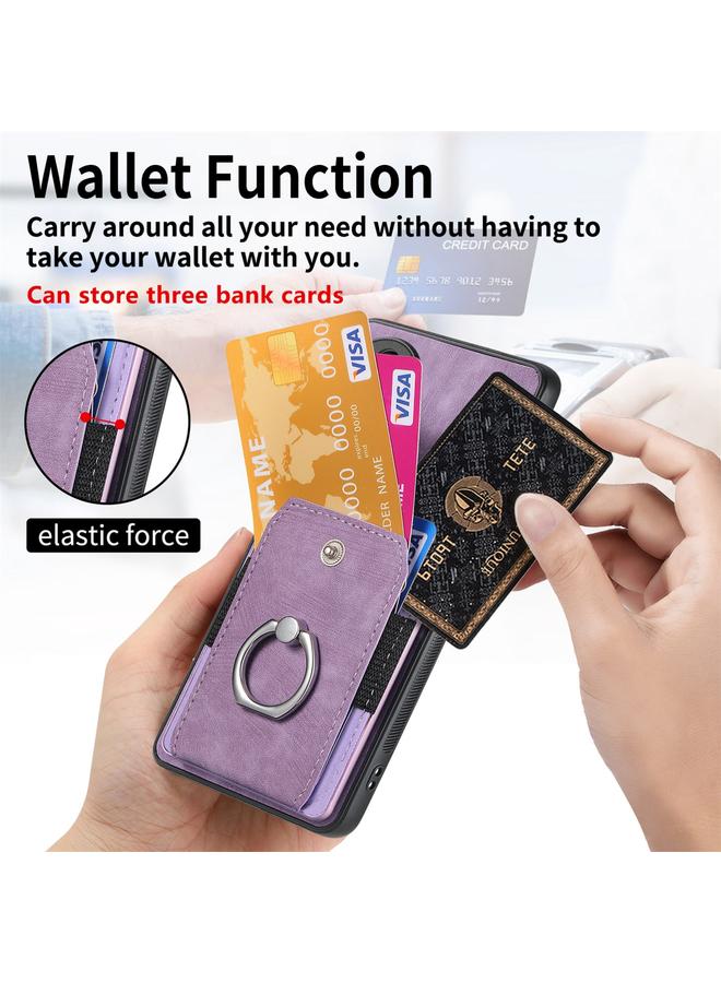 S-TOP Case For Huawei nova 11 Retro Skin-feel Ring Card Wallet Phone Case - Image 4