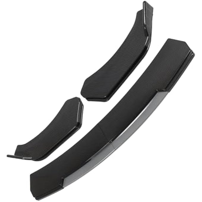 Fuchooky Front Bumper Splitter Carbon Fiber Style Bumper Spoiler Diffuser 170cm Length Replacement for (Grey Lip) - Image 5