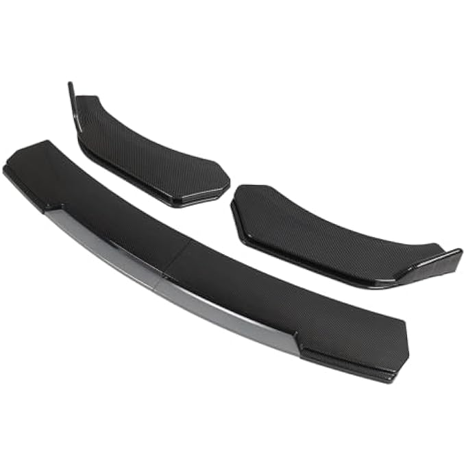 Fuchooky Front Bumper Splitter Carbon Fiber Style Bumper Spoiler Diffuser 170cm Length Replacement for (Grey Lip) - Image 2