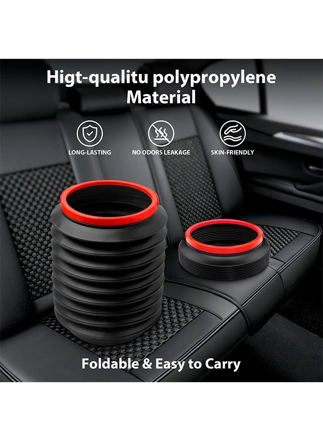 4L Foldable Leak-Proof Car Trash Can Organizer, Multipurpose Auto Garbage Storage Bin, Portable Car Interior Accessories for Car Home Office Travel, Black - Image 4