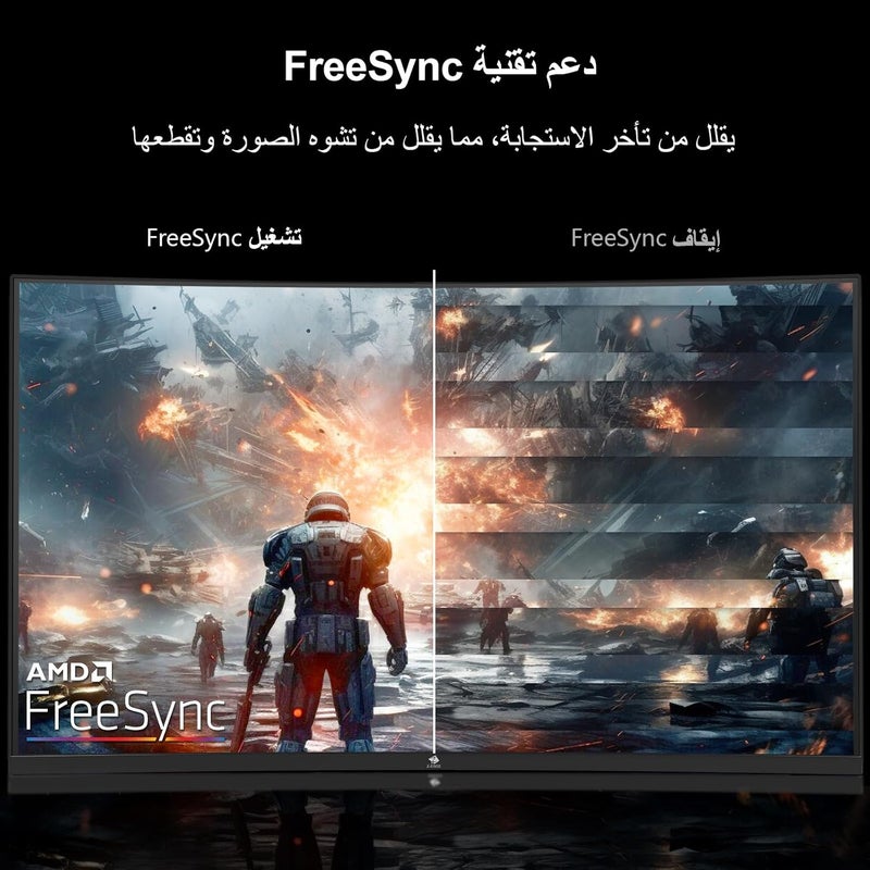 Z Z-Edge شاشة الألعاب المنحنية Z-EDGE مقاس 27 بوصة 1500R - لوحة VA بدقة FHD 1080P وتردد 180 هرتز، زمن استجابة 1 مللي ثانية، شاشة LED بدون إطار، AMD FreeSync Premium - 1x DisplayPort 1.4 و 2x HDMI 2.0 UG27F - Image 5