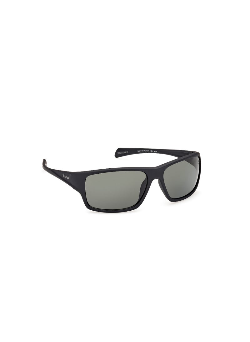 Timberland Men's Rectangular Shape  Sunglasses TB0001702R61 Lens Size: 61 Millimeter - Matte Black - Image 3