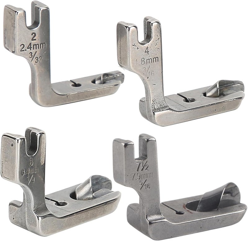 4PCS Presser Foot, Stainless Steel Hemming Folding Sewing Machine Feet Sewing Machine Parts Sewing Machine Accessories for Home - Image 1