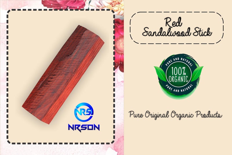 NRSON® Red Sandalwood Stick Lal Chandan Wood Raktha Chandan Stick Sandalwood Stick for Religious Usage and Healing Purpose Pooja Tilak Havan Face Pack [ 40-50 Grams Pack of 1 ] - Image 3