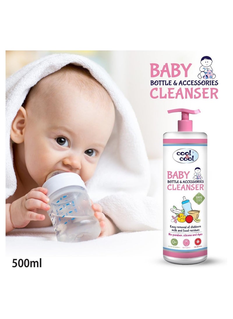 كول اند كول منظف ​​زجاجات الأطفال وملحقاتها من كول آند كول، 500 مل - درجة الغذاء، خالي من العطور، يقتل 99.99% من الجراثيم، لطيف على مستلزمات الأطفال - Image 5