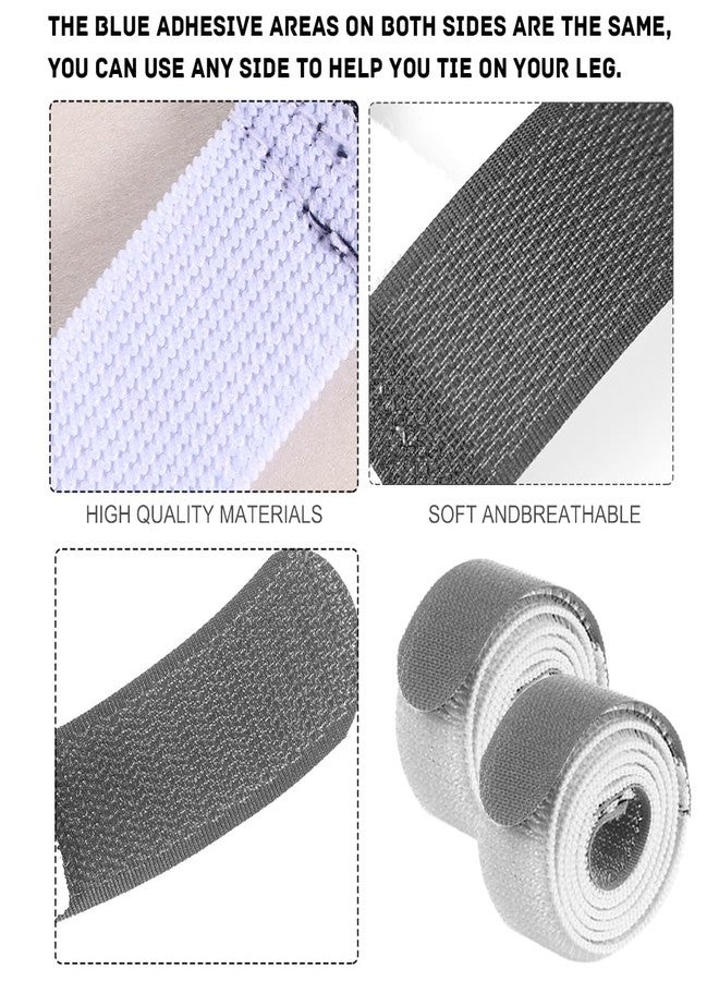 YSYONM Catheter Leg Bag Strap 26''X 1'' Urine Drainage Bag Straps Leg Urinary Bag Fixation Tapes Anti Slip Irritation Catheter Stabilization Devices with Soft Elastic Fabric Urinary Legband 4 Pack Grey - Image 3