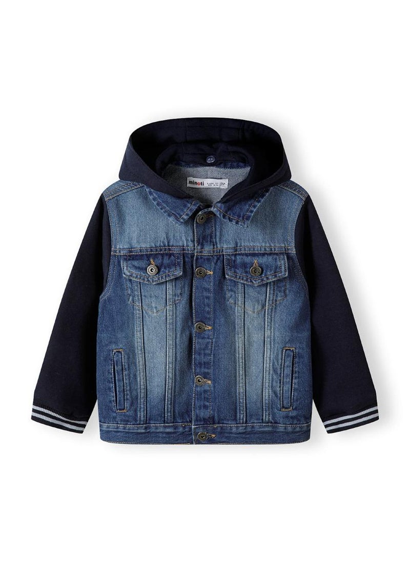 MINOTI Kids' Denim Jacket with Hood  - Image 2