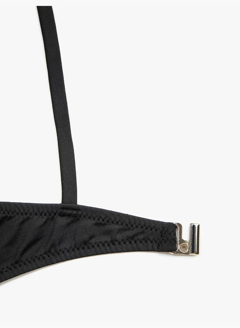 KOTON One Shoulder Bikini Top Chain Detail