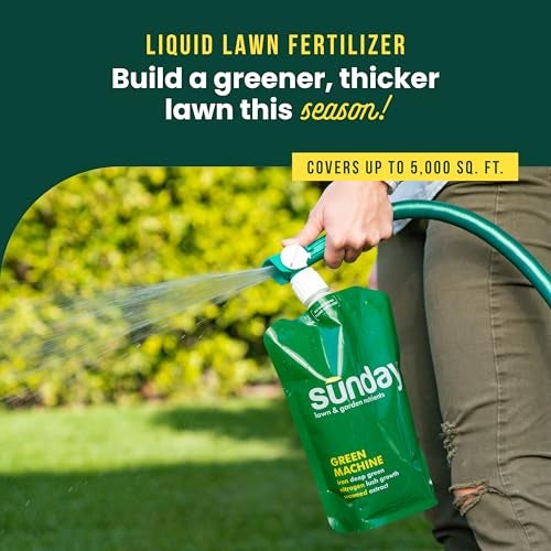 Sunday Green Machine Fertilizer, 42.3oz, 2 Pack - Liquid Lawn Fertilizer for Lush Growth - Includes Universal Sprayer Attachment - Covers Up to 10,000 Sq Ft - Easy Application in 15 Minutes or Less - Image 2
