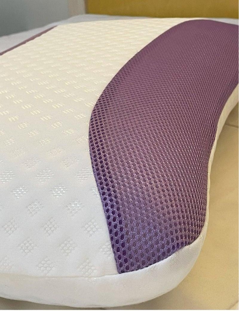 Blueberry Lavender Infused Memory Foam Pillow | Hypoallergenic & Breathable |Removable cover - 60x40x12cm - Image 4