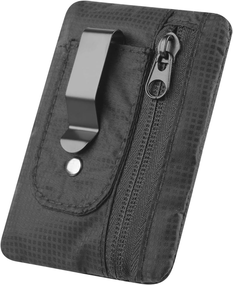 KOSMCCO RFID Blocking Clip Stash Pocket, Compact Hidden Travel Belt Wallet for Cards & Cash - Slim Pickpocket-Proof Design for Everyday Carry, Black - Image 1