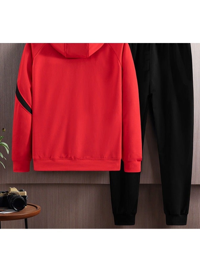 KUYING Autumn And Winter Hoodie Set, Student Sports And Leisure Two-piece Set  - Image 2