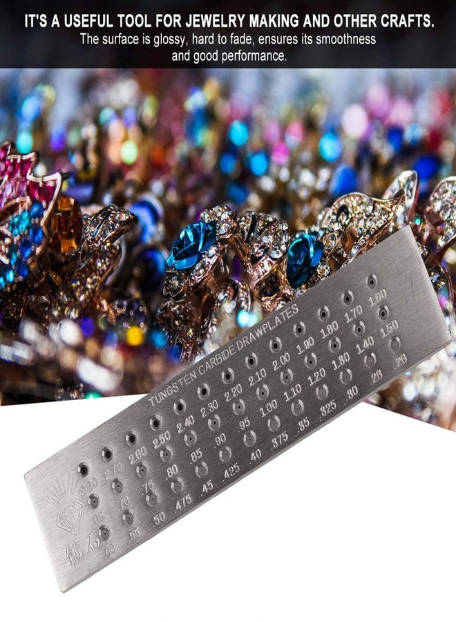 AMONIDA Wire Drawplate, Round Metal Jewelry Wire Drawplate Portable and Lightweight Jewelry Tools Wire Drawplate for Jewelry Making(Round 0.26-2.8) - Image 2