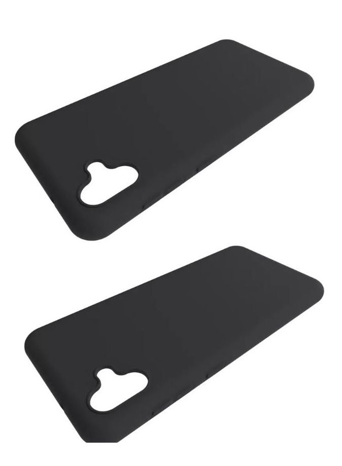 إيف غلاف خلفي ناعم لليسيكون مقاوم للصدمة من السيليكون المضاد للأصفر الغطاء الحماية الكامل للجسم لـ Samsung Galaxy A04 (أسود) 2pcs - Image 1