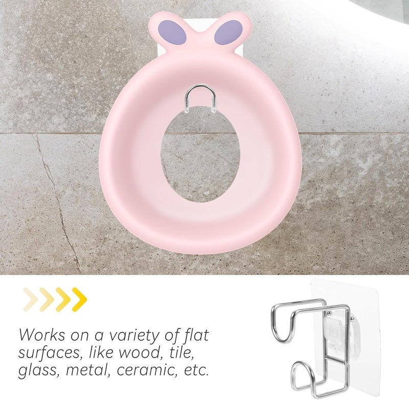 PRETYZOOM Potty Training Seat Holder Hook No Drill Carbon Steel Potty Toilet Seat Hanger for Bathroom Storage Organizer Boy Girl Toilet Chair - Image 4