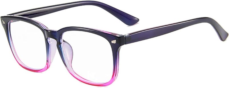 MAXJULI Blue Light Blocking Glasses,Computer Reading/Gaming/TV/Phones Glasses for Women Men(Purple Gradient Pink) - Image 2