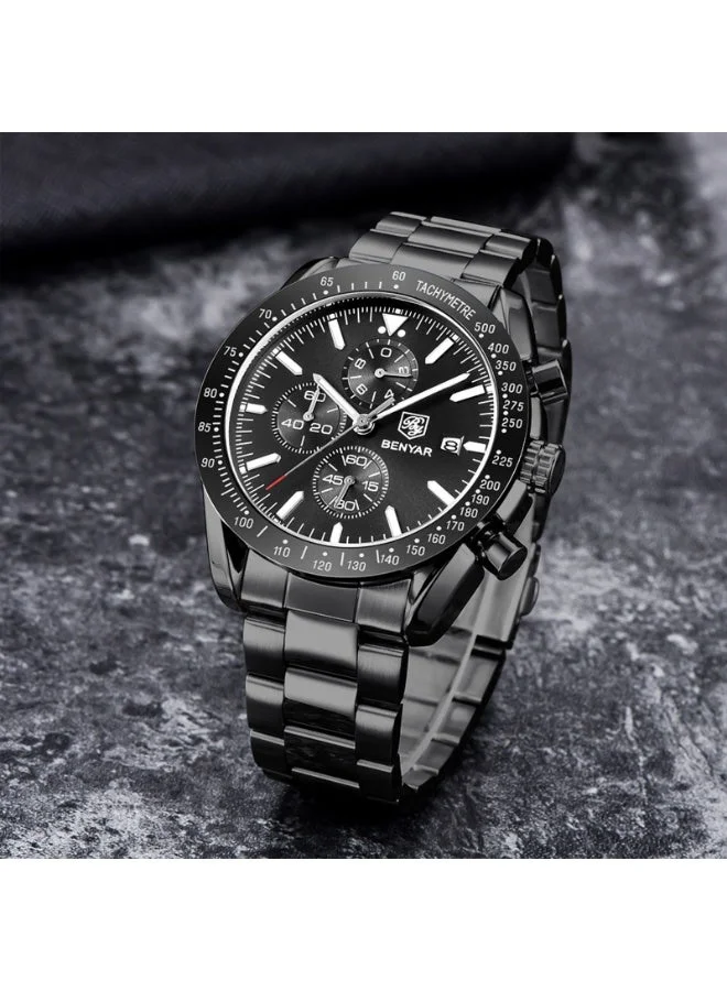 Benyar  BENYAR Mens Watches Analog Quartz Chronograph Waterproof Watch for Men Business Work Sport Casual Classic Stainless Steel Dress Men's Wrist Watches Elegant Gifts for Men for Men | Best Price UAE