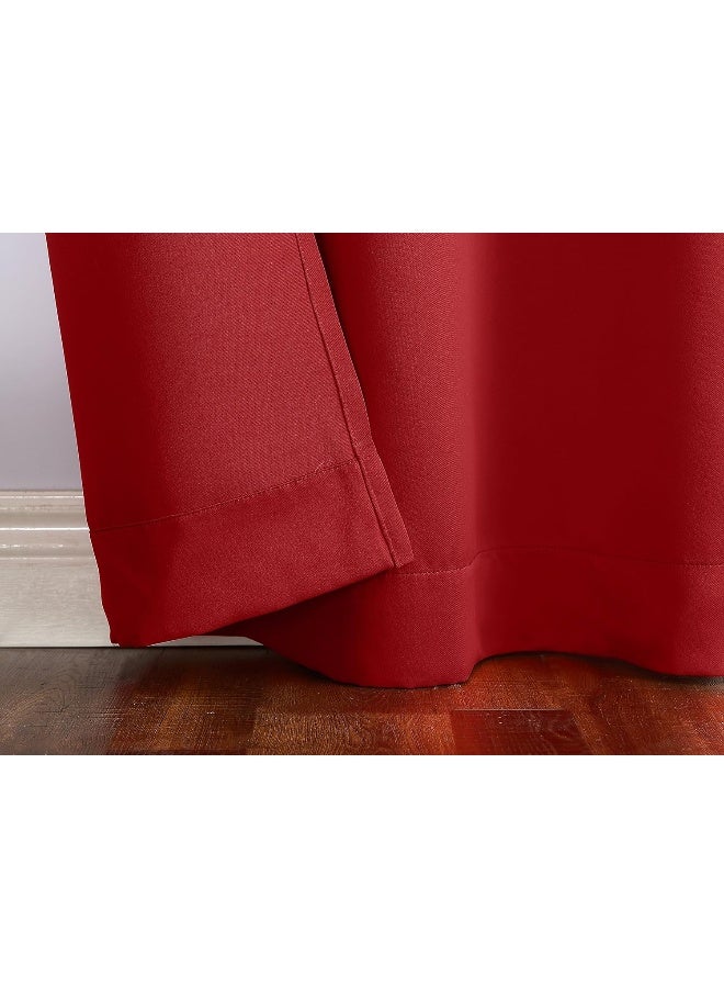 Sun Zero Easton Energy Saving Blackout Rod Pocket Curtain Panel 40 x 95 Red - Image 4