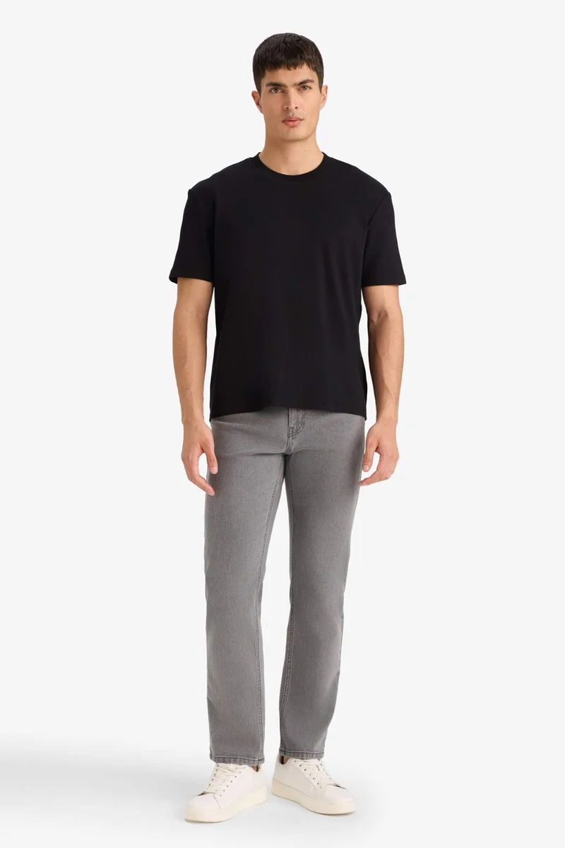 DeFacto Regular Fit Crew Neck Twill Short Sleeve T-Shirt
