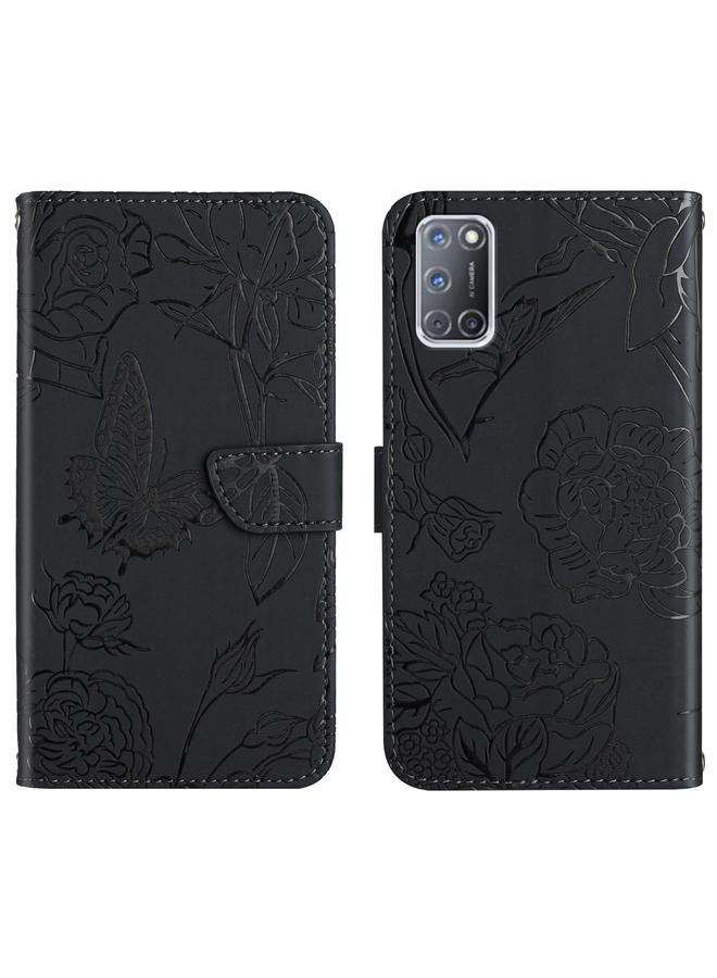 S-TOP Case For OPPO A52 / A72 / A92 Skin Feel Butterfly Peony Embossed Leather Phone Case - Image 1