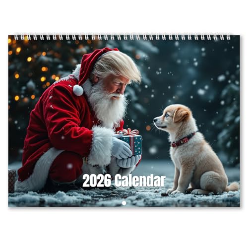 Xinwoxun 2026 Wall Calendar 12 month wall planners,us president donald funny photo calendar,MAGA calendar,thick paper,easy organization,beautiful Wall Calendar for home and office,funny gif (B) - Image 1