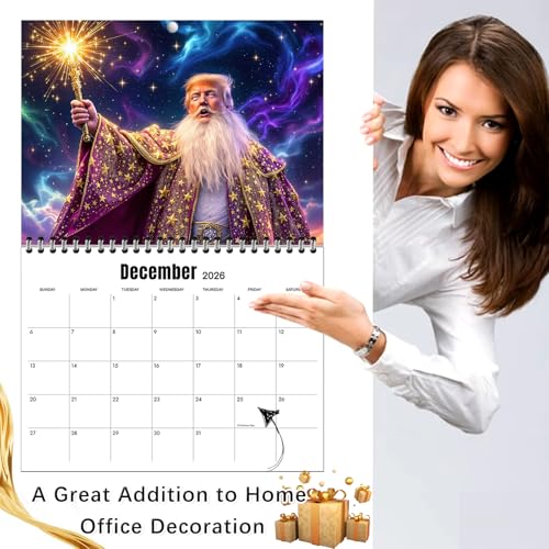 Xinwoxun 2026 Wall Calendar 12 month wall planners,us president donald funny photo calendar,MAGA calendar,thick paper,easy organization,beautiful Wall Calendar for home and office,funny gif (B) - Image 5