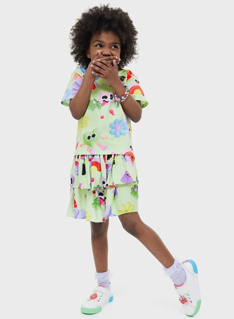 H&M Kids Printed Midi Skirt