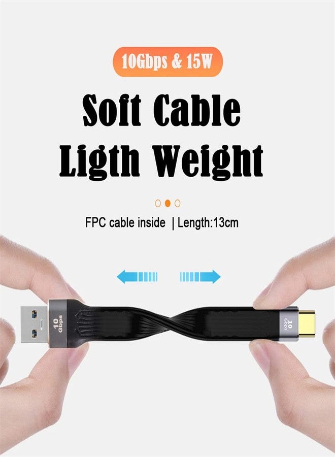 NFHK 10Gbps USB 3.1 Type C Male Host to USB3.0 Type A Male Flat Slim FPC Data Cable for Laptop & Phone - Image 4