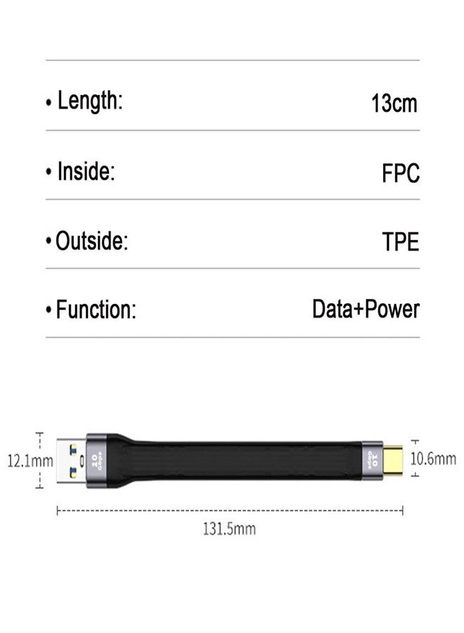 NFHK 10Gbps USB 3.1 Type C Male Host to USB3.0 Type A Male Flat Slim FPC Data Cable for Laptop & Phone - Image 5